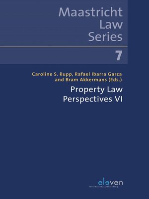 cover image of Property Law Perspectives VI